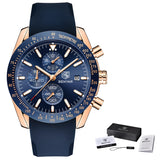 Luxury Chronograph Watch with Silicone Strap