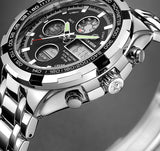 Exclusive Silver Steel 2-in-1 Watch