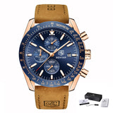 Luxury Chronograph Watch with Silicone Strap
