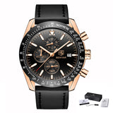 Luxury Chronograph Watch with Silicone Strap