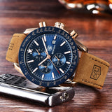 Luxury Chronograph Watch with Silicone Strap
