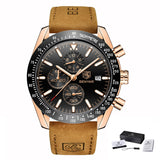Luxury Chronograph Watch with Silicone Strap