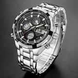 Exclusive Silver Steel 2-in-1 Watch