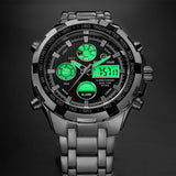 Exclusive Silver Steel 2-in-1 Watch