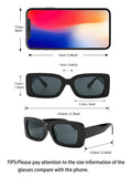 Unisex Fashion Plastic Square Frame Sunglasses For Street Photography Parties And Beach Trips