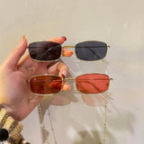Fashion Retro Small Square Frame Sunglasses For Women Men Rectangle Sun Glasses Summer UV Protection Shades Vintage Eyewear 2024