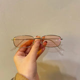 Fashion Retro Small Square Frame Sunglasses For Women Men Rectangle Sun Glasses Summer UV Protection Shades Vintage Eyewear 2024