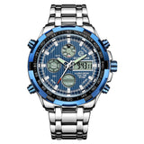 Exclusive Silver Steel 2-in-1 Watch