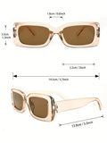 Unisex Fashion Plastic Square Frame Sunglasses For Street Photography Parties And Beach Trips