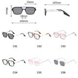2024 Retro Punk Sunglasses Women Rectangle Brand Eyeglasses for Women/Men Luxury Brand Glasses Women