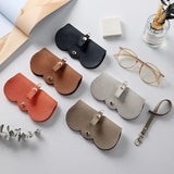 New PU Sunglasses Bag Portable Eyeglass Case Sunglasses Protection Cover Cute Eyeglass Clip Simple Eyeglass Bag Pendant