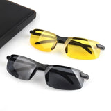 Men Night Vision Glasses for Driving Yellow Glasses PC Frame Sunglasses Outdoor Glasses To Handle At Night Anti Glare