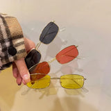 Fashion Retro Small Square Frame Sunglasses For Women Men Rectangle Sun Glasses Summer UV Protection Shades Vintage Eyewear 2024