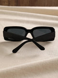 Unisex Fashion Plastic Square Frame Sunglasses For Street Photography Parties And Beach Trips